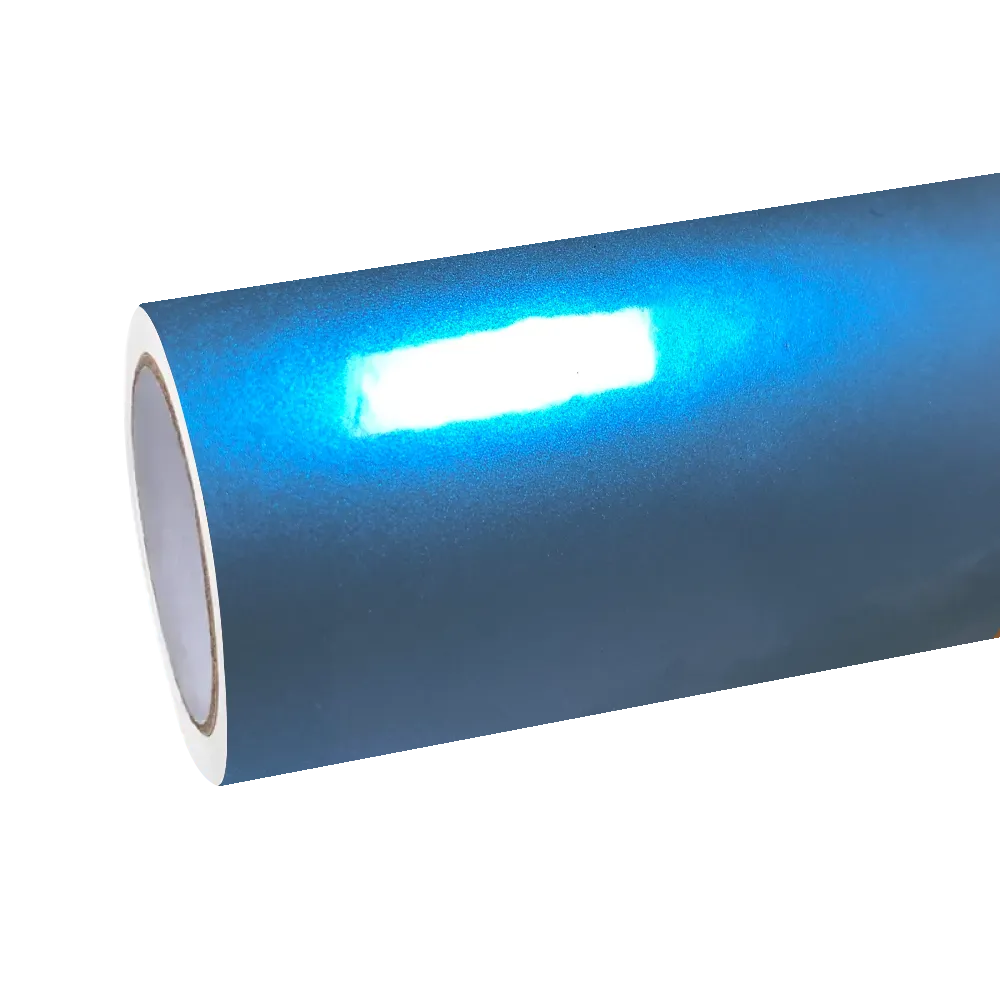 Gloss Metallic Chameleon Grey Blue Car Vinyl Wrap