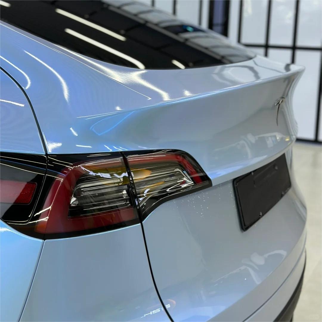 Gloss Metallic Chameleon Grey Blue Car Vinyl Wrap