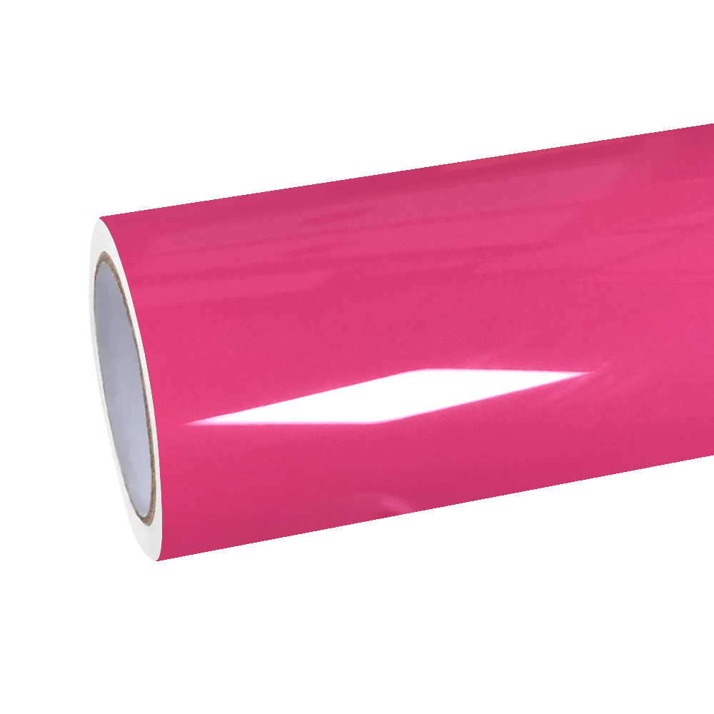 Gloss Princess Pink Car Vinyl Wrap PET 