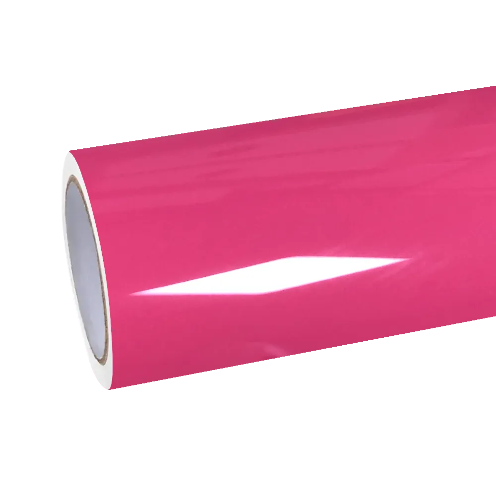 Gloss Princess Pink Car Vinyl Wrap PET 