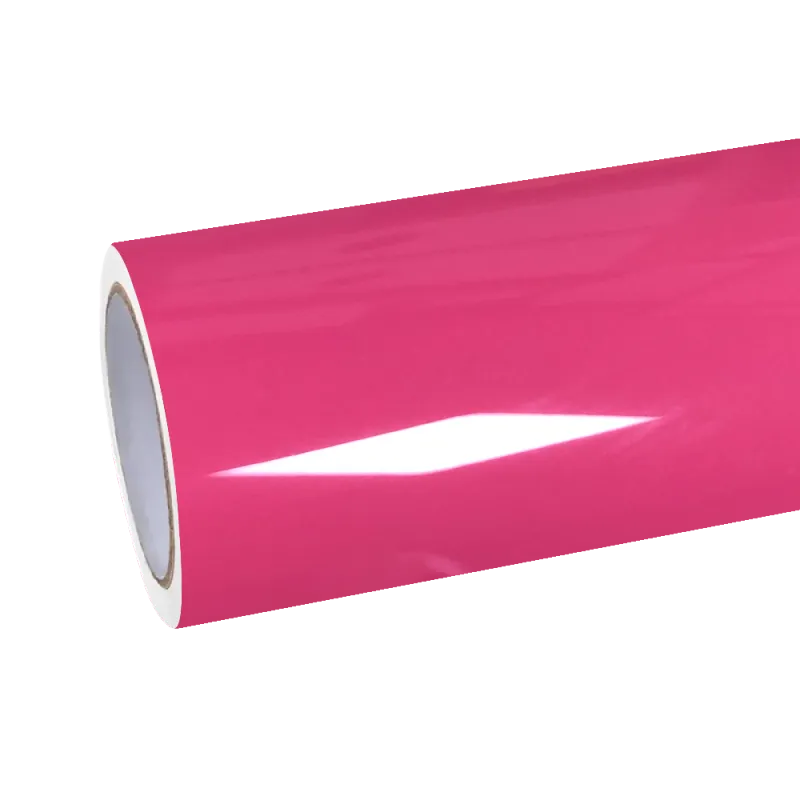 Gloss Princess Pink Car Vinyl Wrap PET 