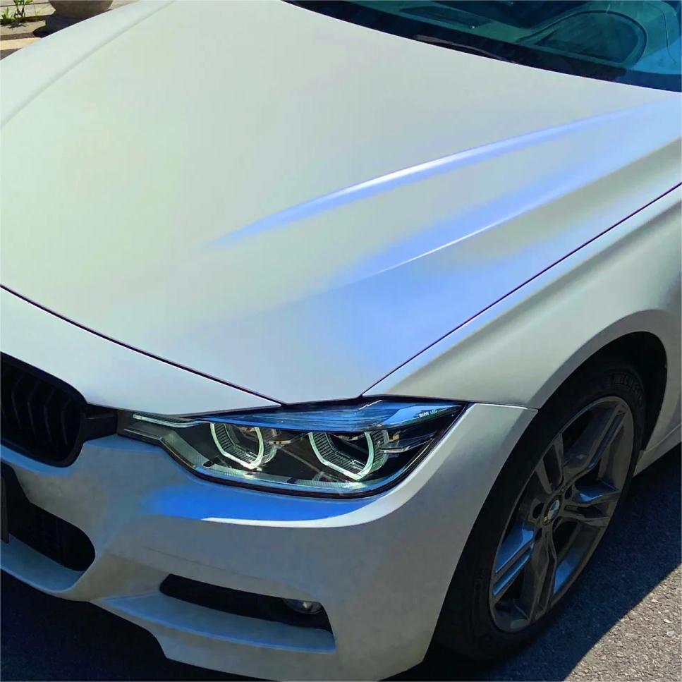 Matte Metallic Chameleon Blue White Car Vinyl Wrap