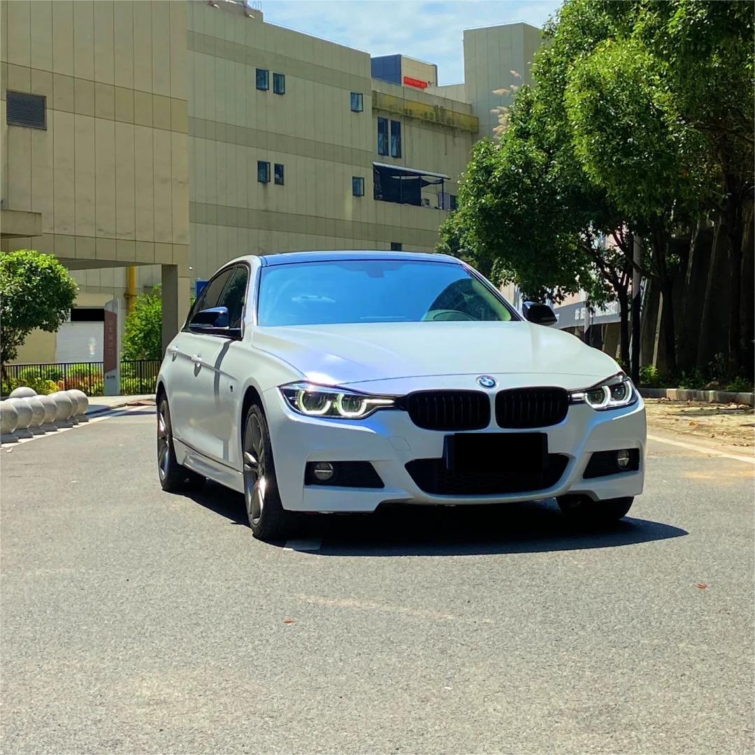 Matte Metallic Chameleon Blue White Car Vinyl Wrap
