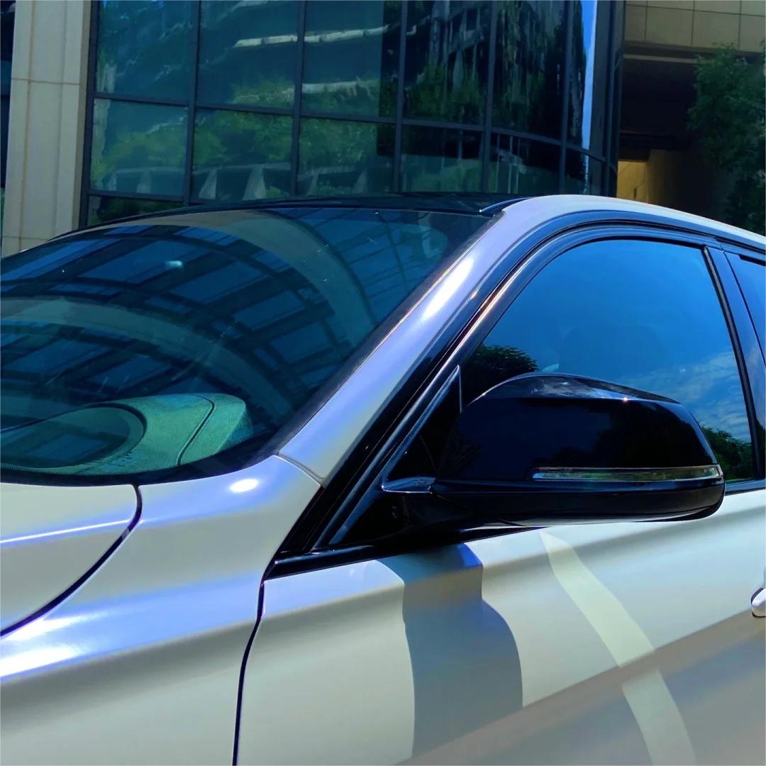 Matte Metallic Chameleon Blue White Car Vinyl Wrap