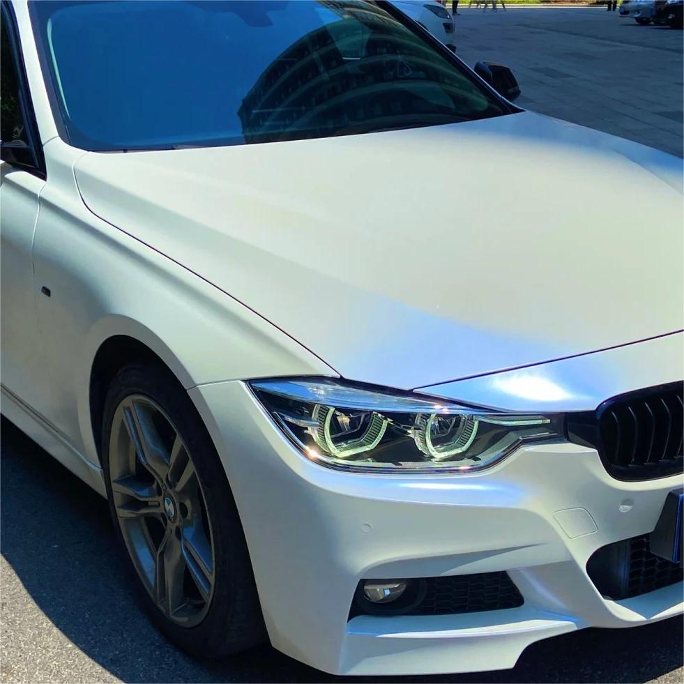 Matte Metallic Chameleon Blue White Car Vinyl Wrap