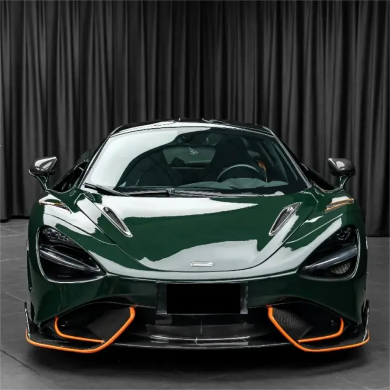 Gloss Crystal Dark Green Car Vinyl Wrap PET