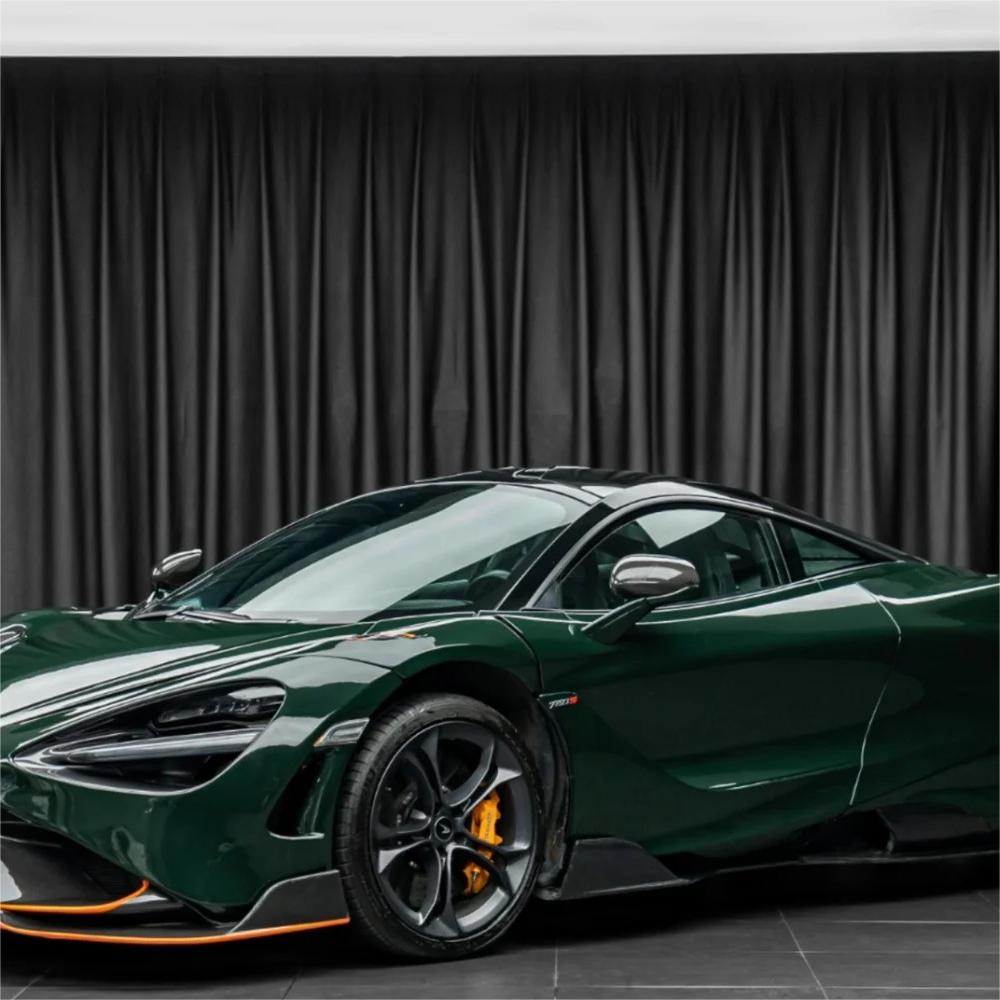 Gloss Crystal Dark Green Car Vinyl Wrap PET