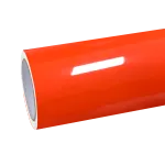 Gloss Crystal Fire Orange Car Vinyl Wrap PET