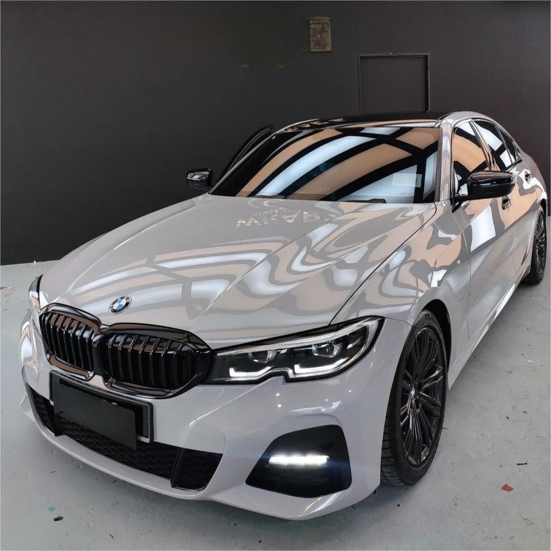 Gloss Light Nardo Grey Car Vinyl Wrap PET