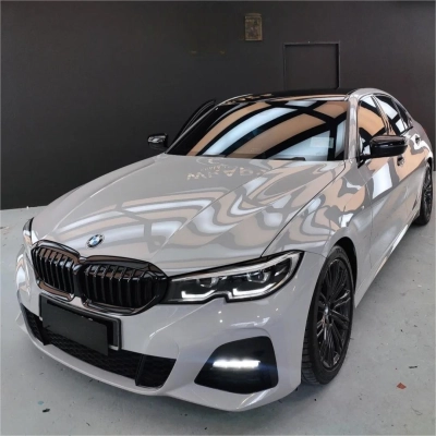 Gloss Light Nardo Grey Car Vinyl Wrap PET 02