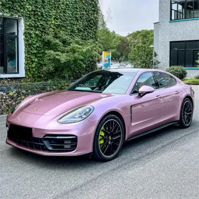 Gloss Metallic Passion Pink Car Vinyl Wrap Bentley GT 02