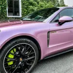 Gloss Metallic Passion Pink Car Vinyl Wrap Bentley GT PET