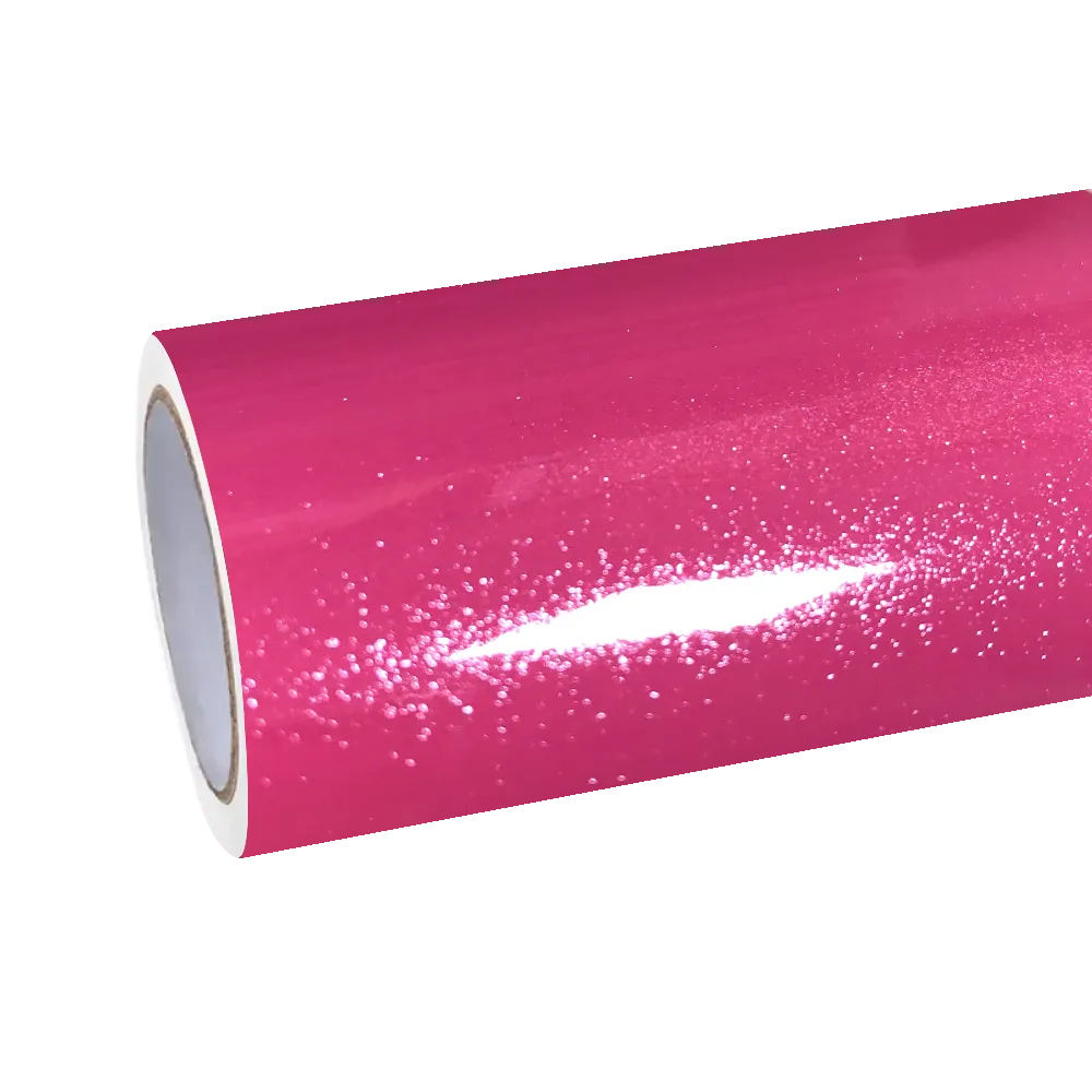 Gloss Metallic Sparkle Glitter Pink Car Vinyl Wrap
