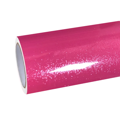 Gloss Metallic Sparkle Glitter Pink Car Vinyl Wrap  01