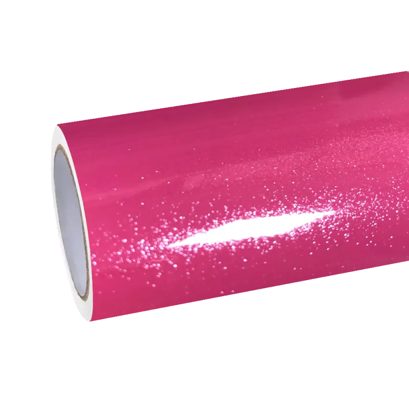 Gloss Metallic Sparkle Glitter Pink Car Vinyl Wrap