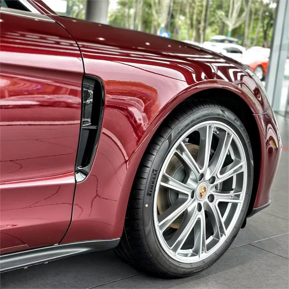 Gloss Metallic Black Cherry Red Car Vinyl Wrap