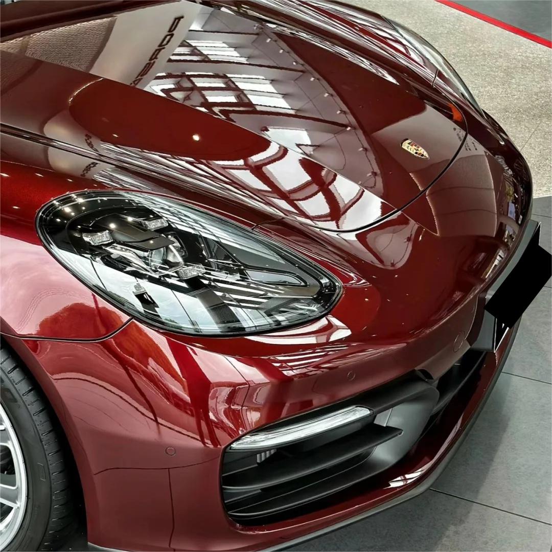 Gloss Metallic Black Cherry Red Car Vinyl Wrap