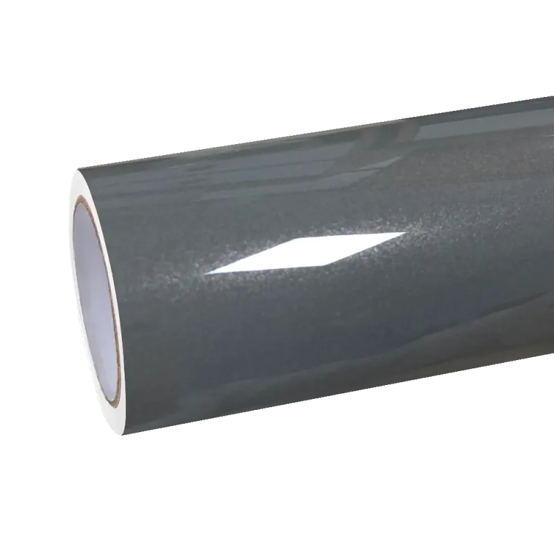 Gloss Metallic Chameleon Grey Gold Car Vinyl Wrap