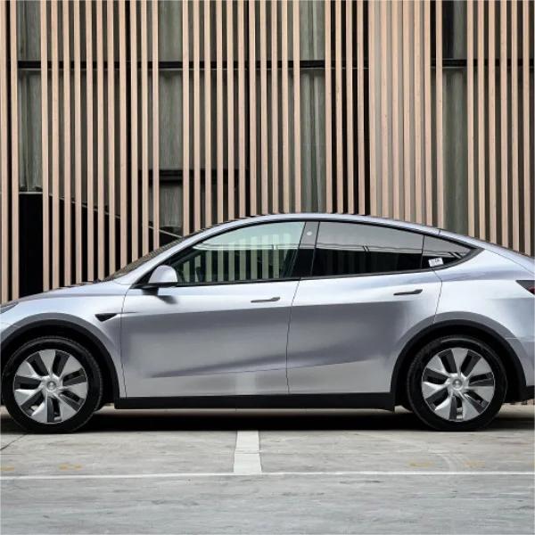 Gloss Metallic Fleuret Silver Car Vinyl Wrap