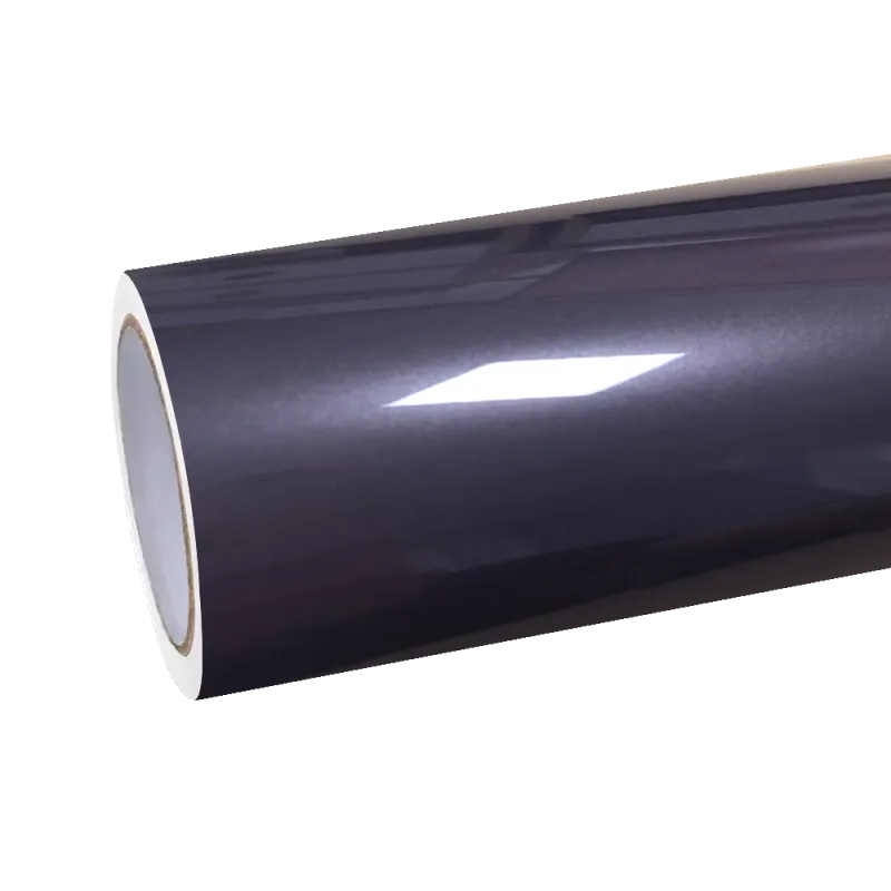 Gloss Metallic Deep Violet Purple Car Vinyl Wrap