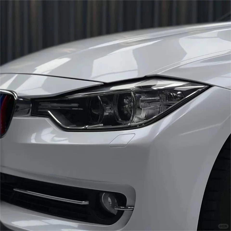 Gloss Metallic Pearl White Car Vinyl Wrap PET