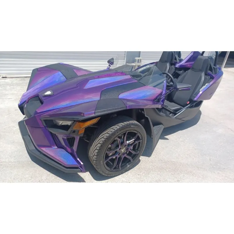 Gloss Metallic Rainbow Laser Dark Purple Car Vinyl Wrap