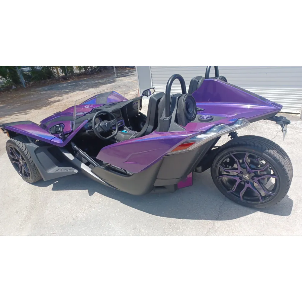 Gloss Metallic Rainbow Laser Dark Purple Car Vinyl Wrap