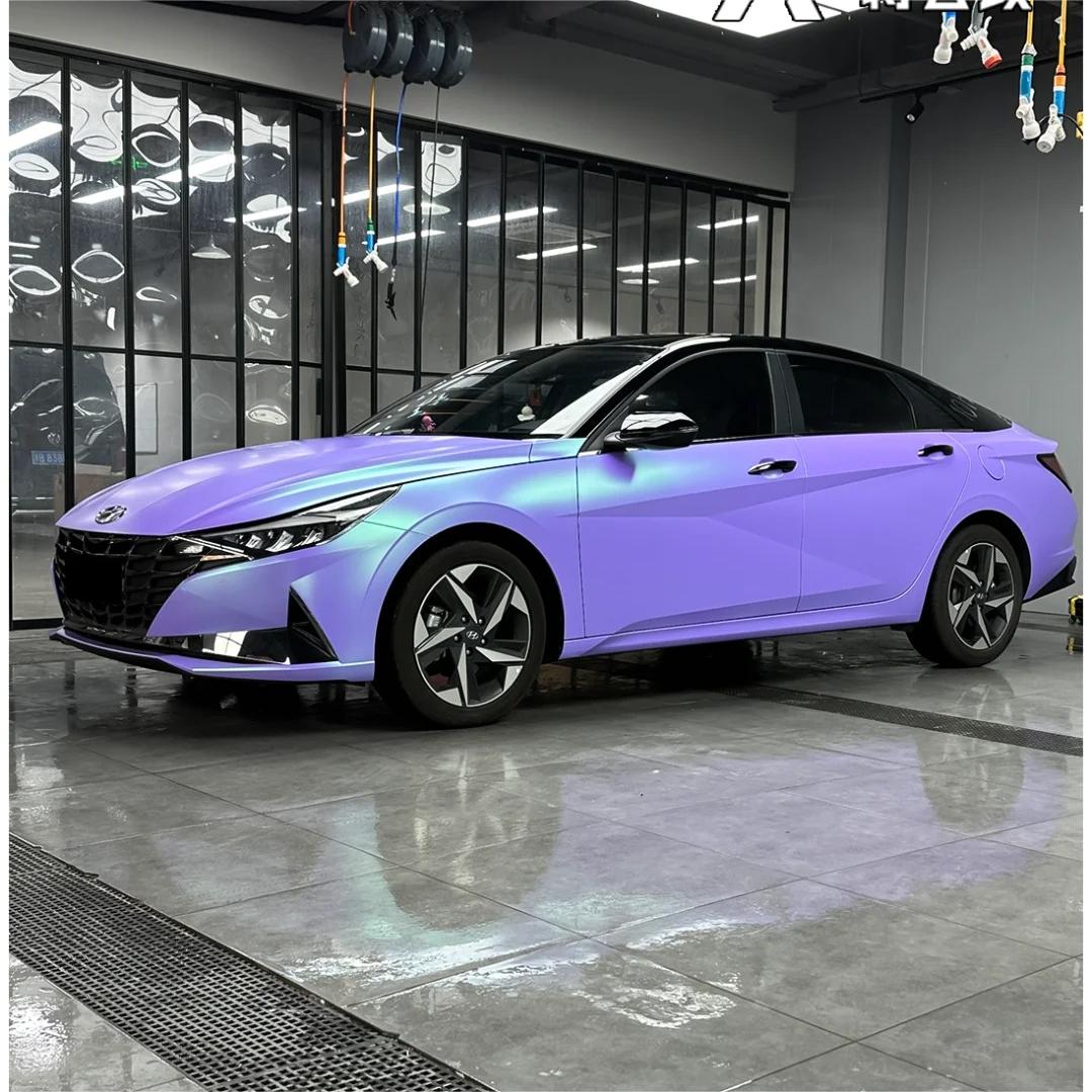 Matte Ceramics Lavender Purple Blue Car Vinyl Wrap