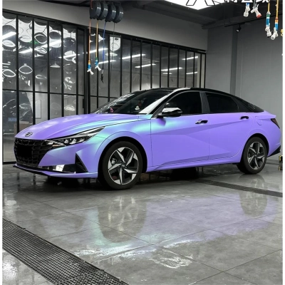 Matte Ceramics Lavender Purple Blue Car Vinyl Wrap 02