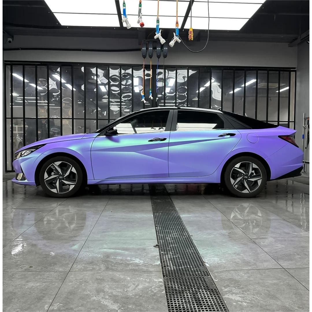 Matte Ceramics Lavender Purple Blue Car Vinyl Wrap
