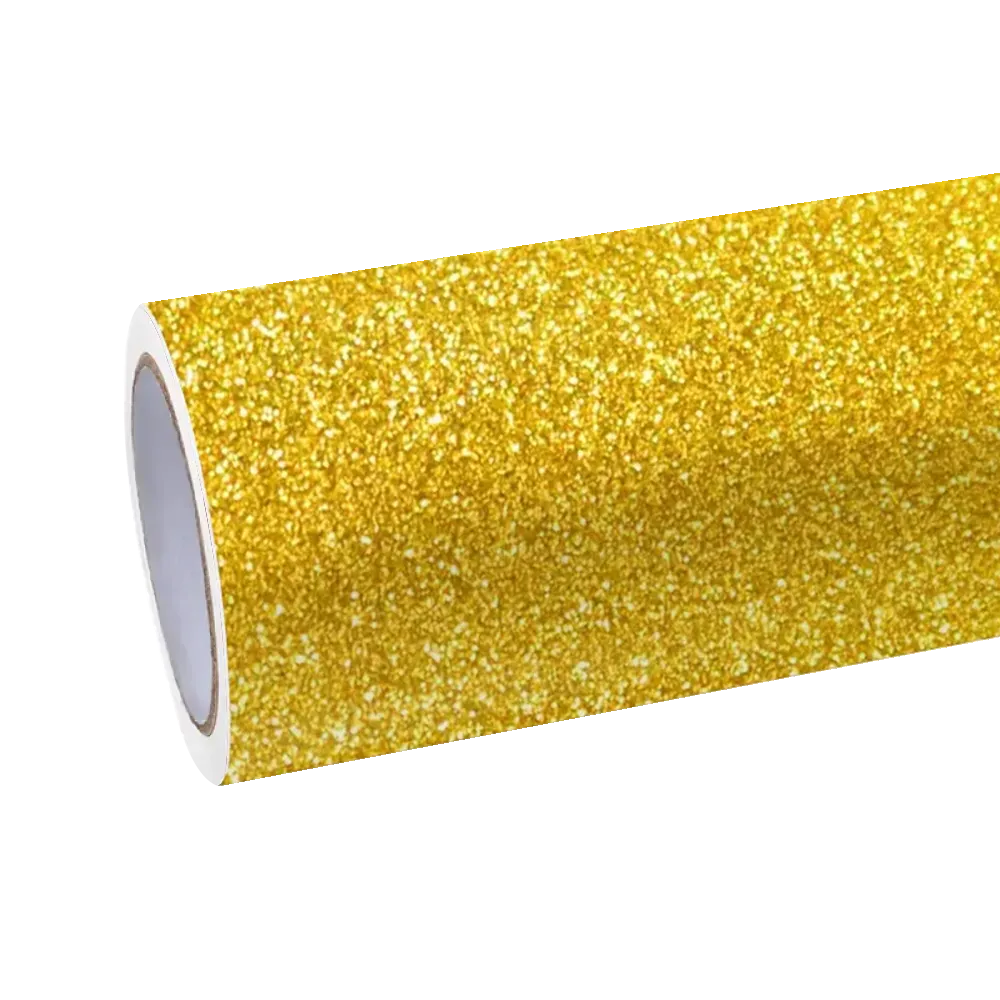 Matte Diamond Glitter Gold Car Vinyl Wrap