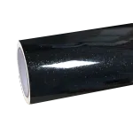 Gloss Metallic Glitter Black Car Vinyl Wrap PET