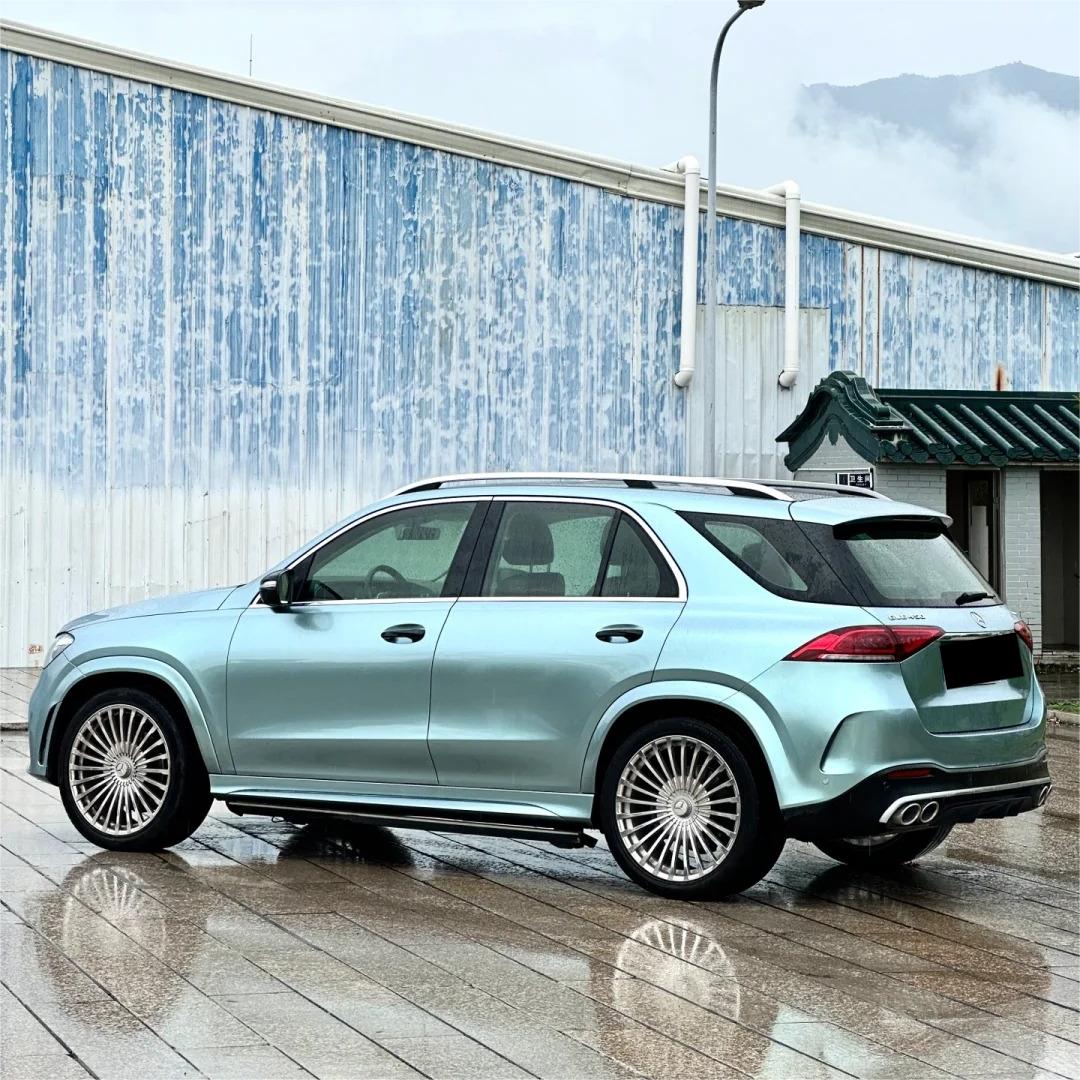 Gloss Metallic Light Steel Blue Car Vinyl Wrap