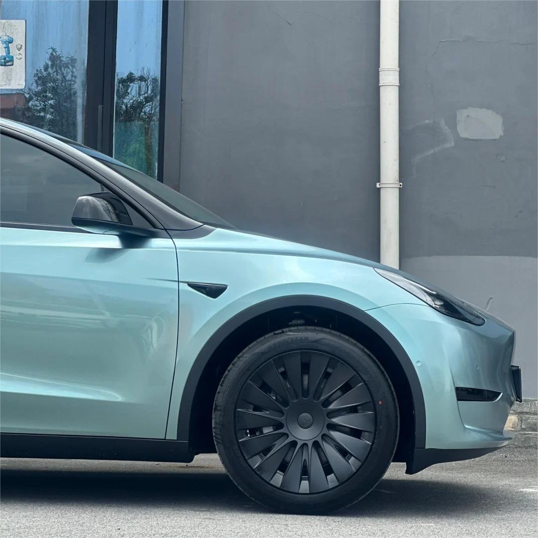 Gloss Metallic Light Steel Blue Car Vinyl Wrap