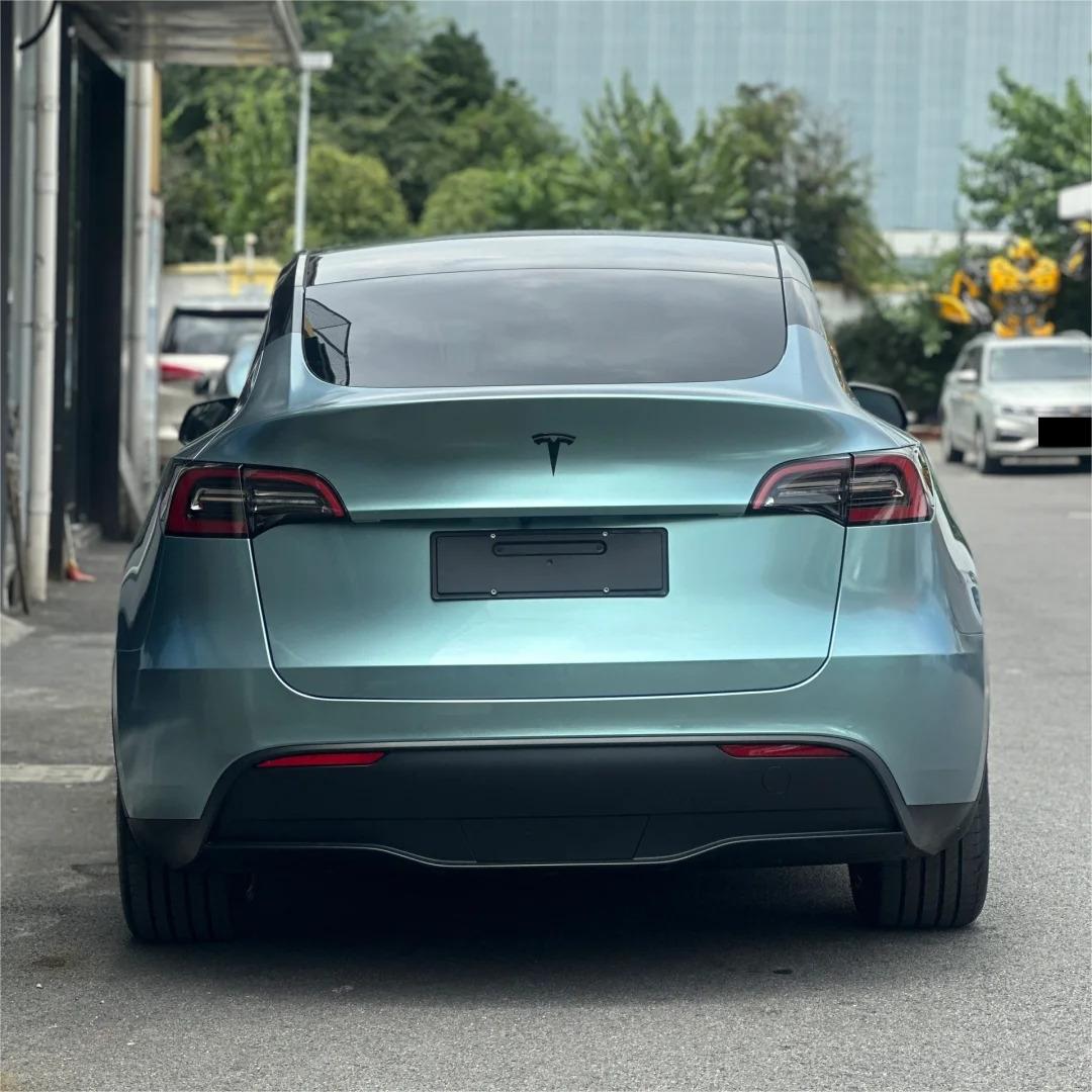 Gloss Metallic Light Steel Blue Car Vinyl Wrap