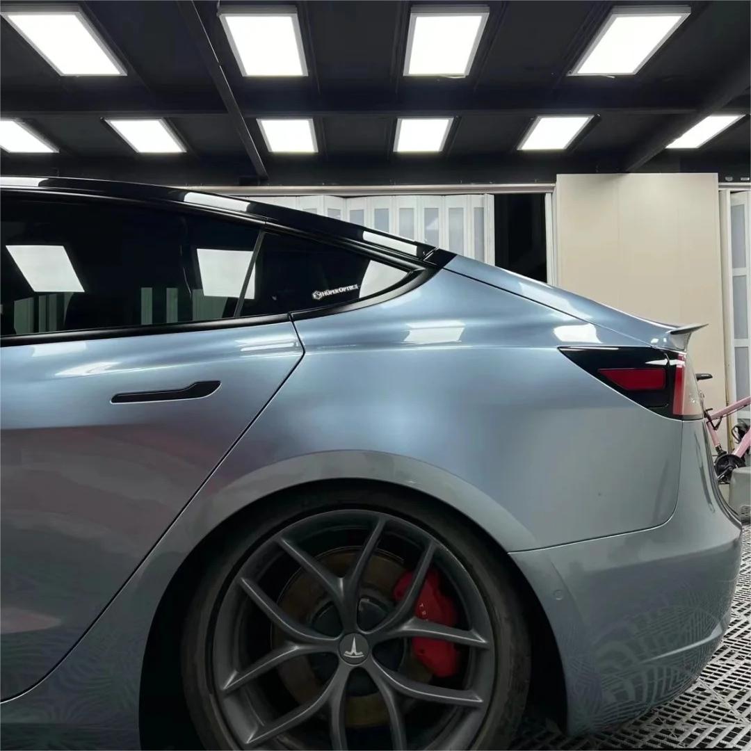 Gloss Metallic Somato Blue Car Vinyl Wrap PET 