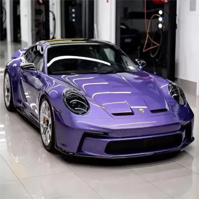 Gloss Metallic Viola Purple Car Vinyl Wrap 02