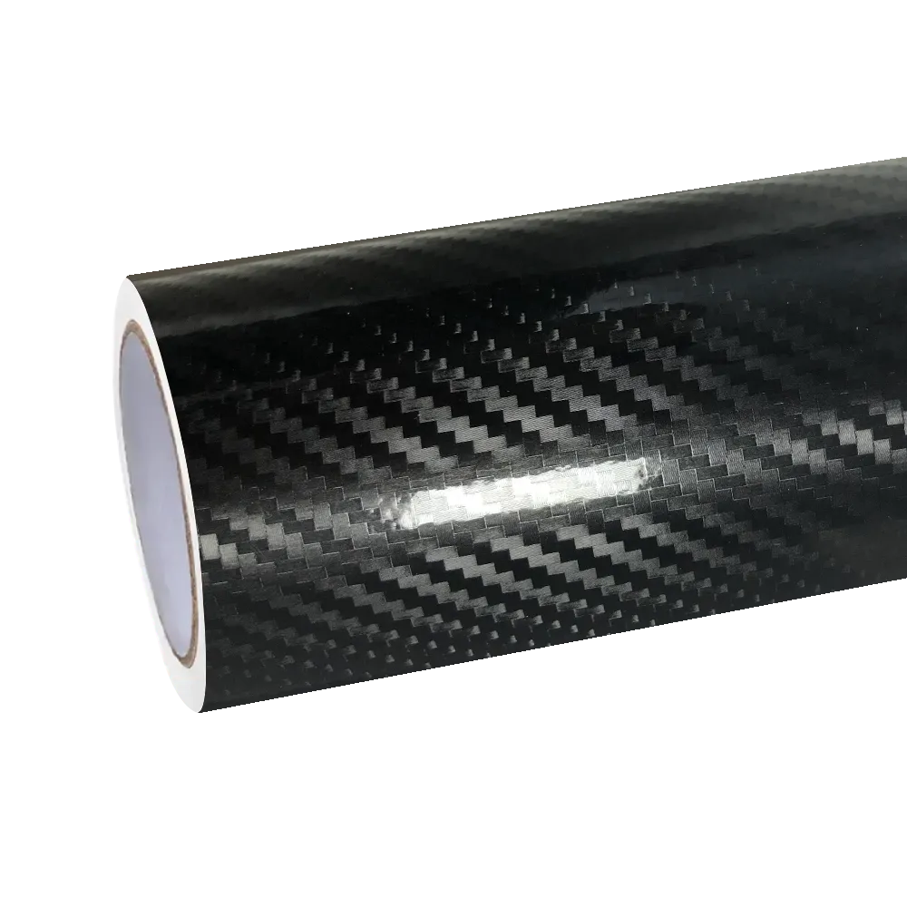 5D Gloss Carbon Fiber Black Car Vinyl Wrap