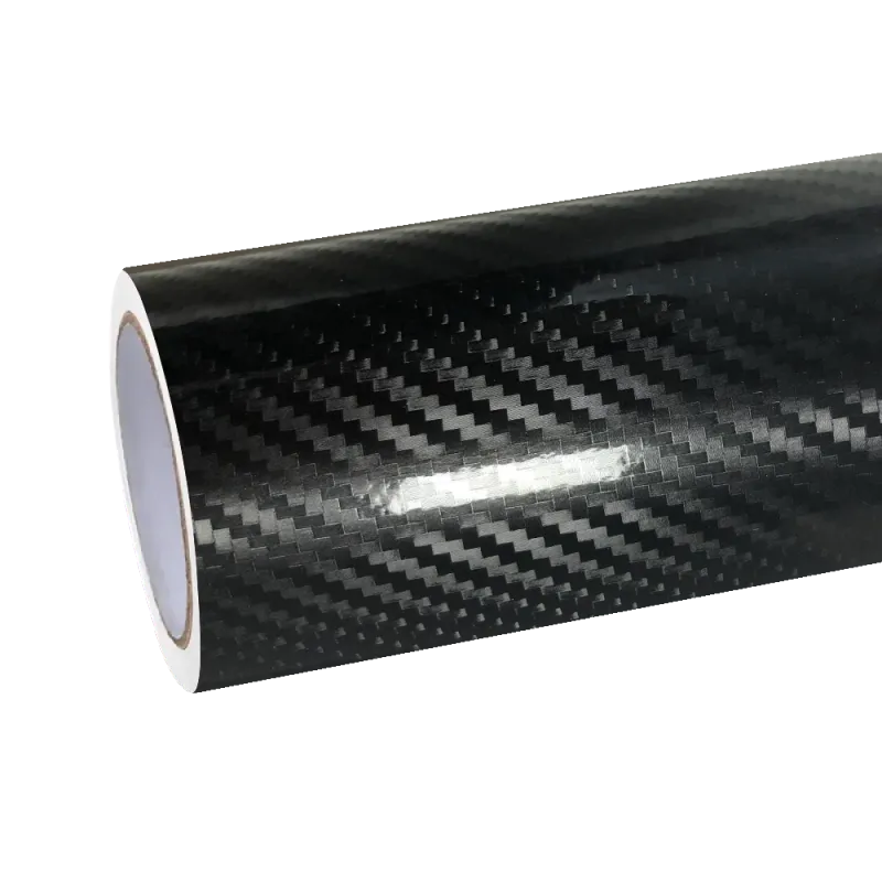 5D Gloss Carbon Fiber Black Car Vinyl Wrap
