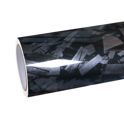 Gloss Black Forged Carbon Car Vinyl Wrap PET 01