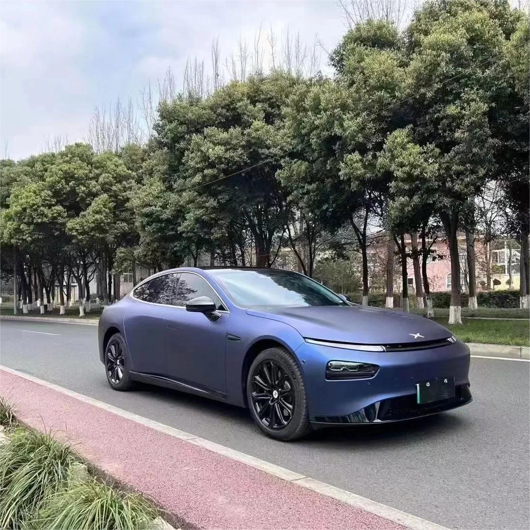 Matte Metallic Satin Dark Blue Car Vinyl Wrap