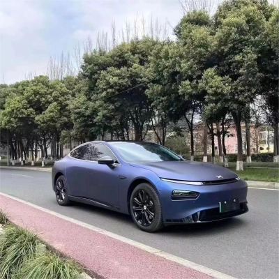 Matte Metallic Satin Dark Blue Car Vinyl Wrap 02