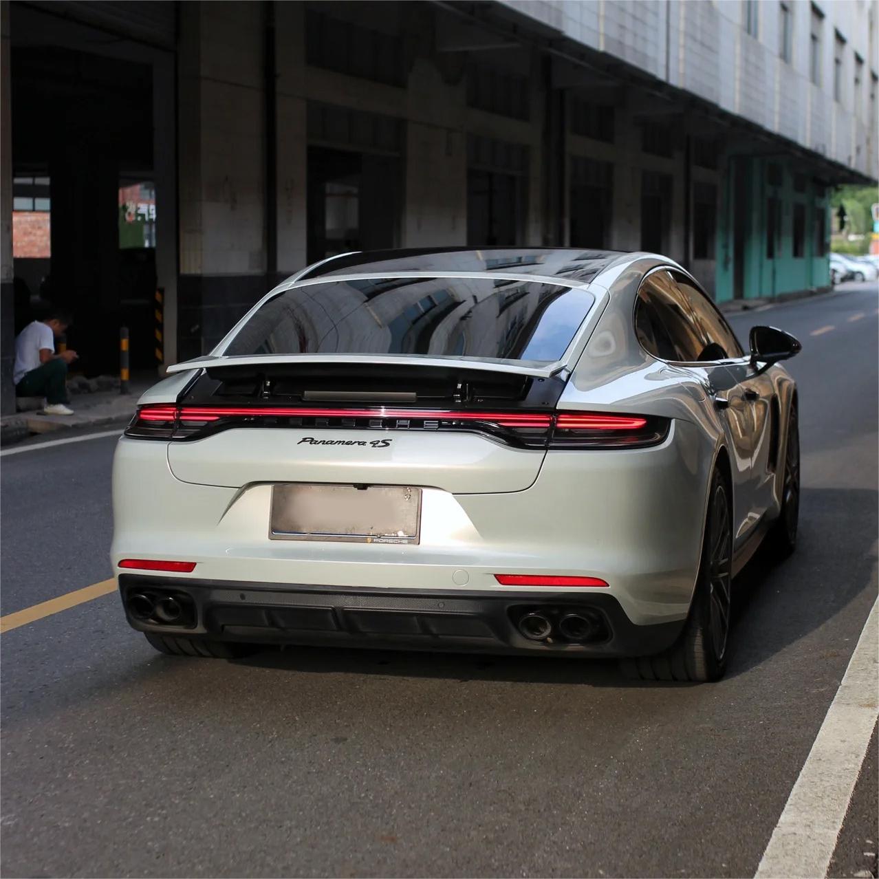 Gloss Metallic Martin Silver Grey Car Vinyl Wrap Porsche PET