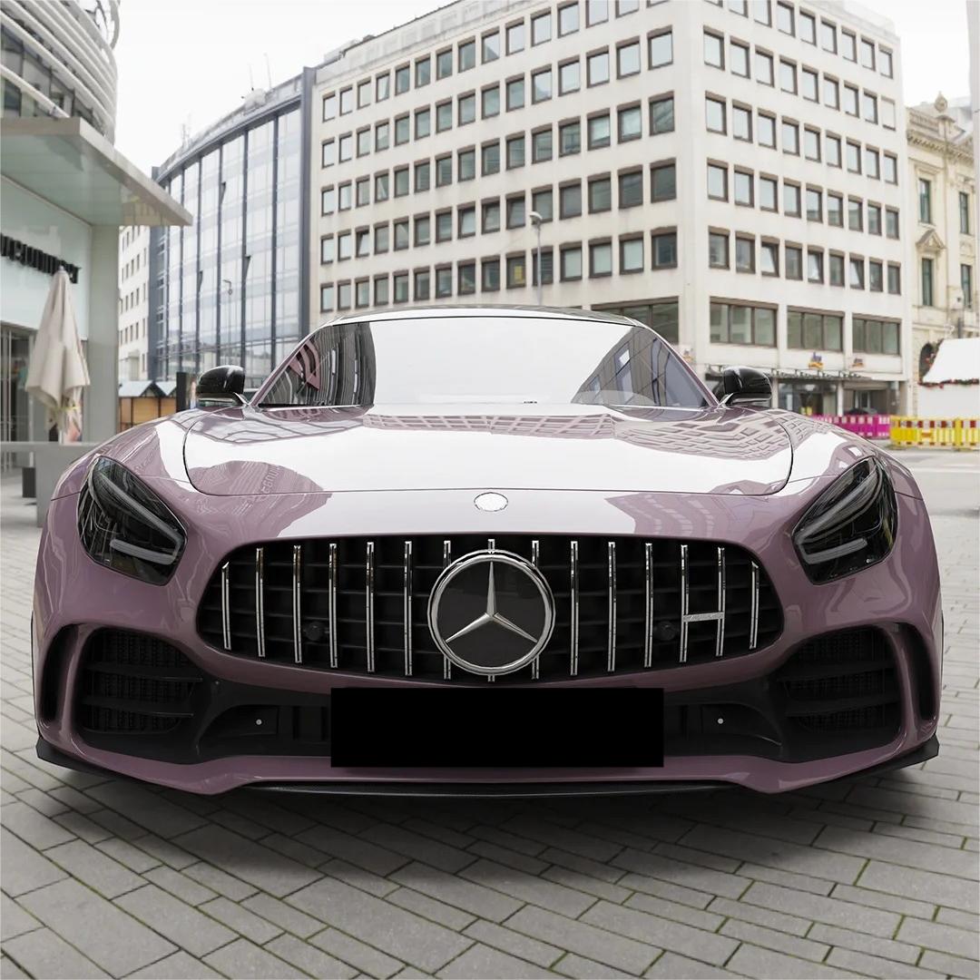 Gloss Rose Latte Pink Car Vinyl Wrap PET