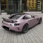 Gloss Rose Latte Pink Car Vinyl Wrap PET