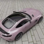 Gloss Rose Latte Pink Car Vinyl Wrap PET