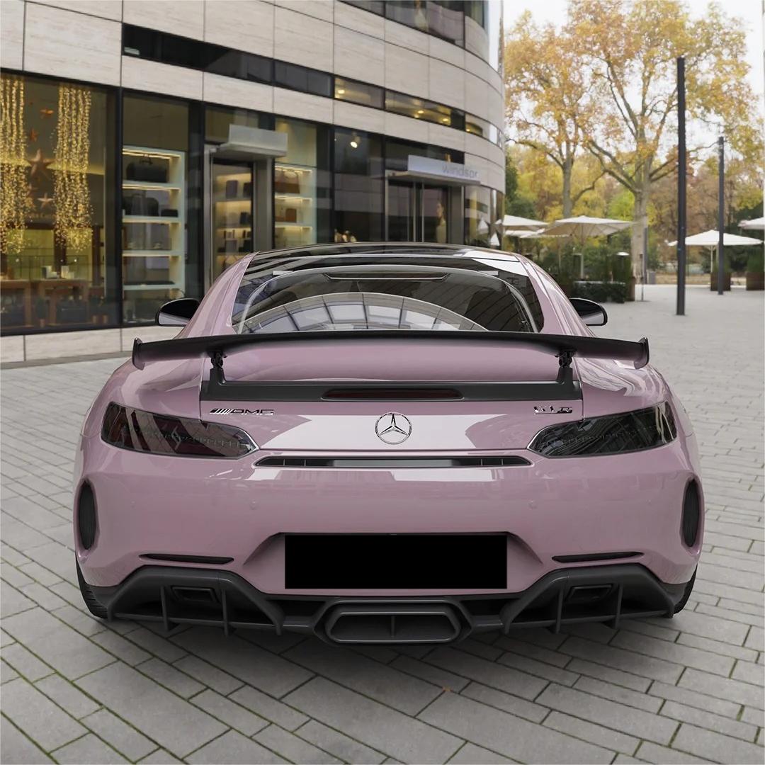 Gloss Rose Latte Pink Car Vinyl Wrap PET