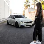 Gloss Light Khaki Green Car Vinyl Wrap Mercedes Benz