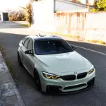 Gloss Light Khaki Green Car Vinyl Wrap Mercedes Benz