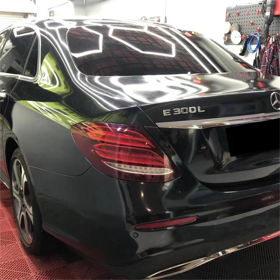 Gloss Metallic Sparkle Glitter Black Car Vinyl Wrap